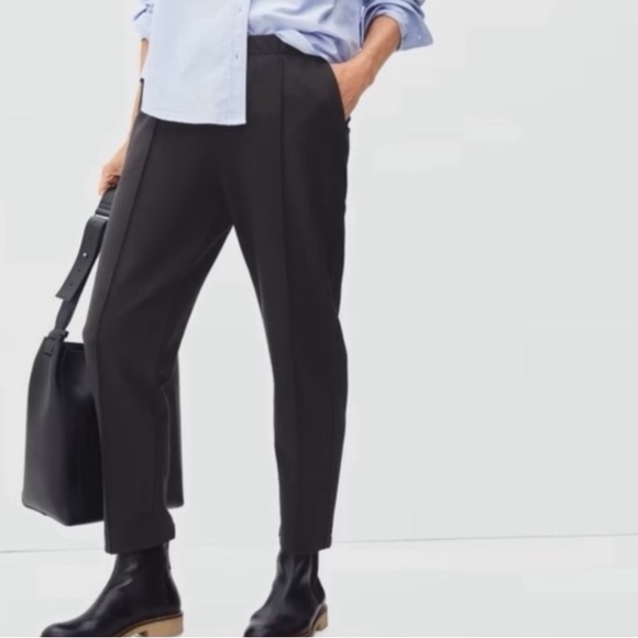 Everlane Black The Dream Pant Pull On Ponte Pants Straight Leg Sweatpants - Picture 6 of 12